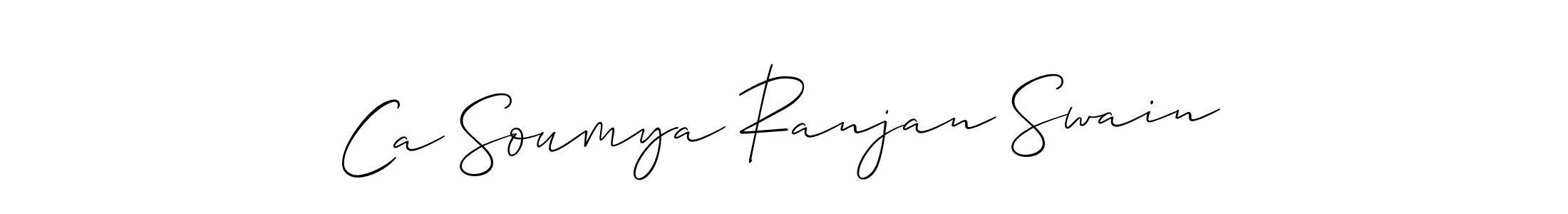 This is the best signature style for the Ca Soumya Ranjan Swain name. Also you like these signature font (Allison_Script). Mix name signature. Ca Soumya Ranjan Swain signature style 2 images and pictures png