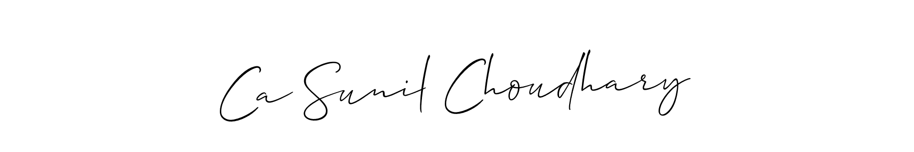How to make Ca Sunil Choudhary name signature. Use Allison_Script style for creating short signs online. This is the latest handwritten sign. Ca Sunil Choudhary signature style 2 images and pictures png