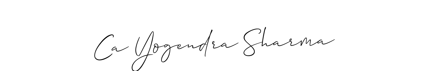 Make a short Ca Yogendra Sharma signature style. Manage your documents anywhere anytime using Allison_Script. Create and add eSignatures, submit forms, share and send files easily. Ca Yogendra Sharma signature style 2 images and pictures png