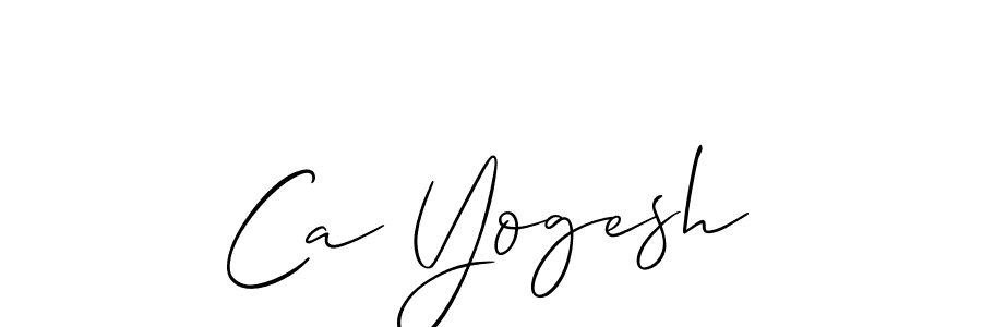 Use a signature maker to create a handwritten signature online. With this signature software, you can design (Allison_Script) your own signature for name Ca Yogesh. Ca Yogesh signature style 2 images and pictures png