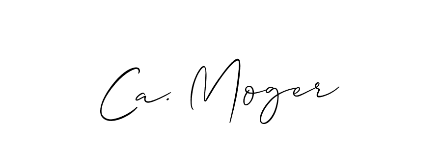 How to make Ca. Moger signature? Allison_Script is a professional autograph style. Create handwritten signature for Ca. Moger name. Ca. Moger signature style 2 images and pictures png