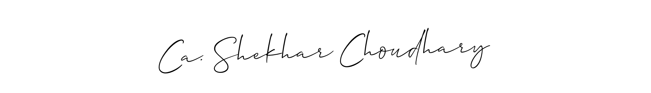 Also we have Ca. Shekhar Choudhary name is the best signature style. Create professional handwritten signature collection using Allison_Script autograph style. Ca. Shekhar Choudhary signature style 2 images and pictures png