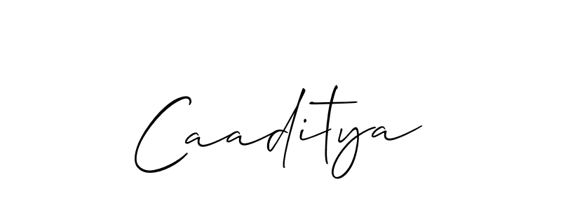How to make Caaditya signature? Allison_Script is a professional autograph style. Create handwritten signature for Caaditya name. Caaditya signature style 2 images and pictures png
