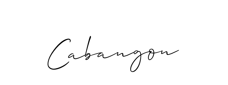 How to make Cabangon name signature. Use Allison_Script style for creating short signs online. This is the latest handwritten sign. Cabangon signature style 2 images and pictures png