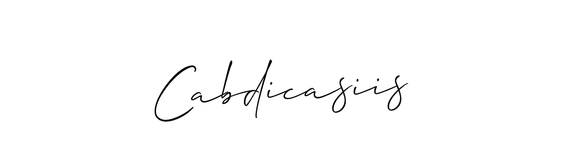 The best way (Allison_Script) to make a short signature is to pick only two or three words in your name. The name Cabdicasiis include a total of six letters. For converting this name. Cabdicasiis signature style 2 images and pictures png