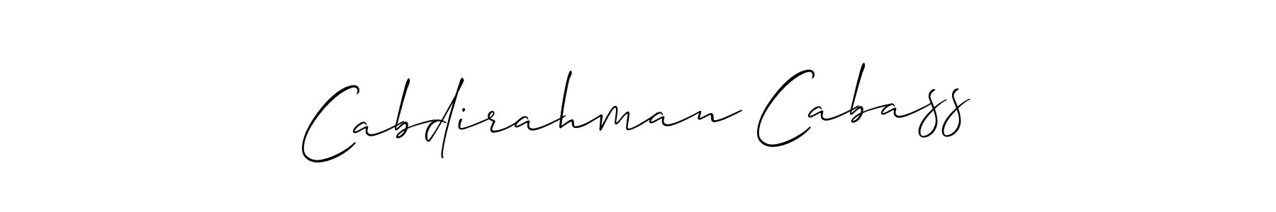 Also we have Cabdirahman Cabass name is the best signature style. Create professional handwritten signature collection using Allison_Script autograph style. Cabdirahman Cabass signature style 2 images and pictures png