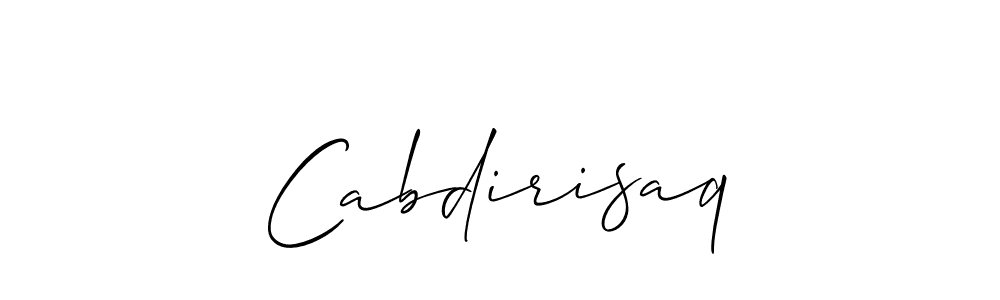 Cabdirisaq stylish signature style. Best Handwritten Sign (Allison_Script) for my name. Handwritten Signature Collection Ideas for my name Cabdirisaq. Cabdirisaq signature style 2 images and pictures png