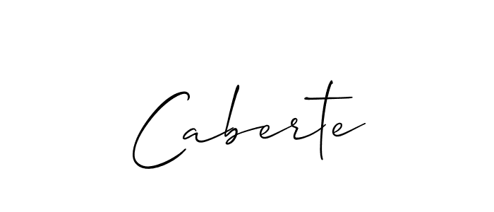 Caberte stylish signature style. Best Handwritten Sign (Allison_Script) for my name. Handwritten Signature Collection Ideas for my name Caberte. Caberte signature style 2 images and pictures png