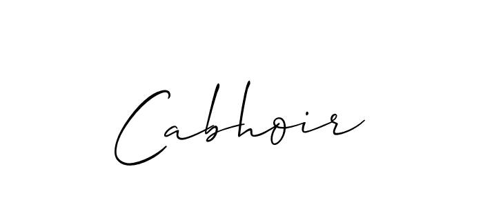 Design your own signature with our free online signature maker. With this signature software, you can create a handwritten (Allison_Script) signature for name Cabhoir. Cabhoir signature style 2 images and pictures png