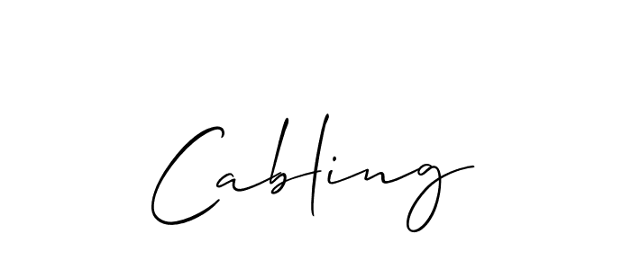 How to make Cabling signature? Allison_Script is a professional autograph style. Create handwritten signature for Cabling name. Cabling signature style 2 images and pictures png