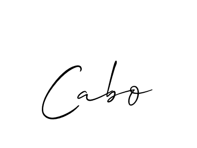 Design your own signature with our free online signature maker. With this signature software, you can create a handwritten (Allison_Script) signature for name Cabo. Cabo signature style 2 images and pictures png