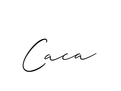How to make Caca signature? Allison_Script is a professional autograph style. Create handwritten signature for Caca name. Caca signature style 2 images and pictures png