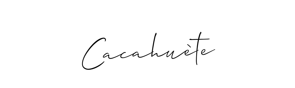 How to Draw Cacahuète signature style? Allison_Script is a latest design signature styles for name Cacahuète. Cacahuète signature style 2 images and pictures png