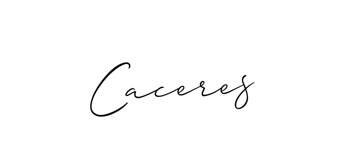 The best way (Allison_Script) to make a short signature is to pick only two or three words in your name. The name Caceres include a total of six letters. For converting this name. Caceres signature style 2 images and pictures png