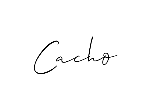 Allison_Script is a professional signature style that is perfect for those who want to add a touch of class to their signature. It is also a great choice for those who want to make their signature more unique. Get Cacho name to fancy signature for free. Cacho signature style 2 images and pictures png