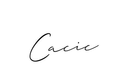 How to make Cacic name signature. Use Allison_Script style for creating short signs online. This is the latest handwritten sign. Cacic signature style 2 images and pictures png