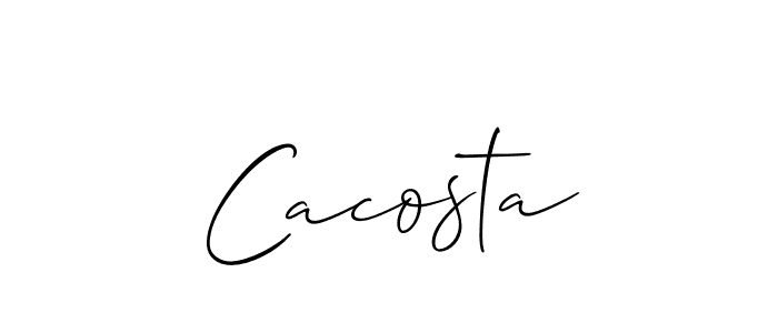 Make a short Cacosta signature style. Manage your documents anywhere anytime using Allison_Script. Create and add eSignatures, submit forms, share and send files easily. Cacosta signature style 2 images and pictures png