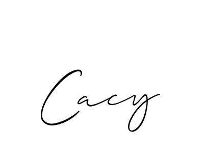 How to make Cacy name signature. Use Allison_Script style for creating short signs online. This is the latest handwritten sign. Cacy signature style 2 images and pictures png