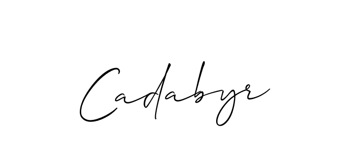 Make a short Cadabyr signature style. Manage your documents anywhere anytime using Allison_Script. Create and add eSignatures, submit forms, share and send files easily. Cadabyr signature style 2 images and pictures png