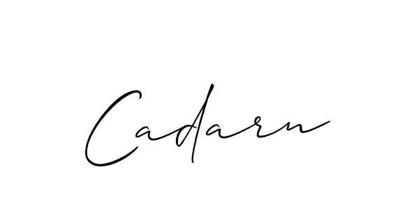 Design your own signature with our free online signature maker. With this signature software, you can create a handwritten (Allison_Script) signature for name Cadarn. Cadarn signature style 2 images and pictures png