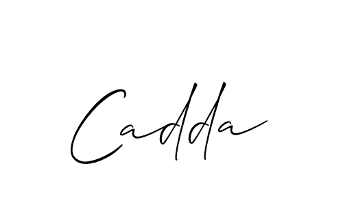 Create a beautiful signature design for name Cadda. With this signature (Allison_Script) fonts, you can make a handwritten signature for free. Cadda signature style 2 images and pictures png