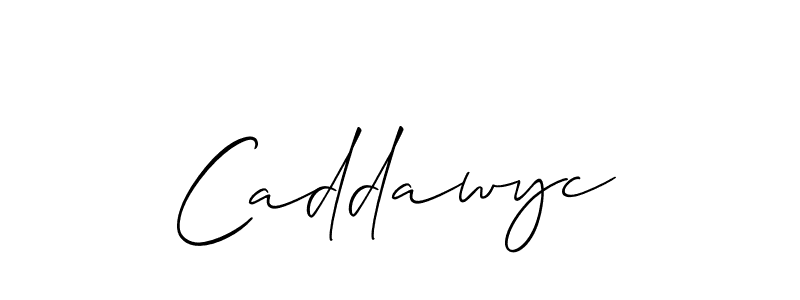 Caddawyc stylish signature style. Best Handwritten Sign (Allison_Script) for my name. Handwritten Signature Collection Ideas for my name Caddawyc. Caddawyc signature style 2 images and pictures png