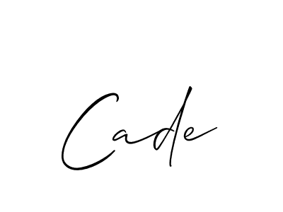 Create a beautiful signature design for name Cade. With this signature (Allison_Script) fonts, you can make a handwritten signature for free. Cade signature style 2 images and pictures png