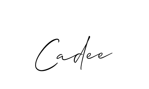 Use a signature maker to create a handwritten signature online. With this signature software, you can design (Allison_Script) your own signature for name Cadee. Cadee signature style 2 images and pictures png