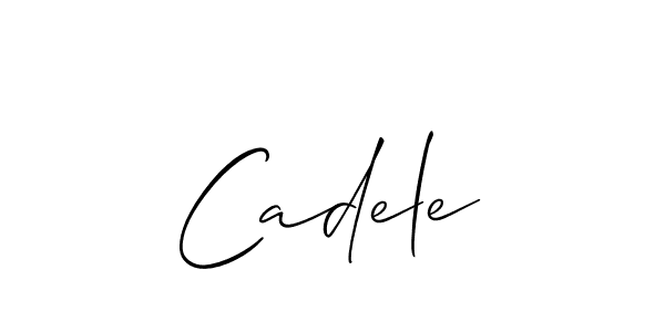 Use a signature maker to create a handwritten signature online. With this signature software, you can design (Allison_Script) your own signature for name Cadele. Cadele signature style 2 images and pictures png