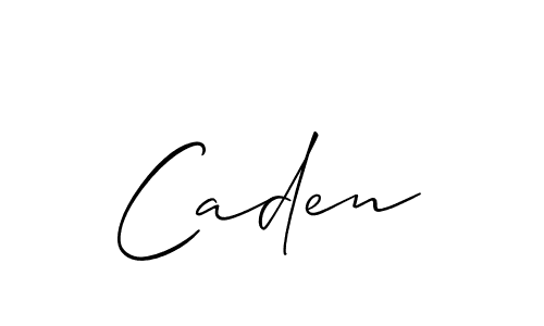 Design your own signature with our free online signature maker. With this signature software, you can create a handwritten (Allison_Script) signature for name Caden. Caden signature style 2 images and pictures png