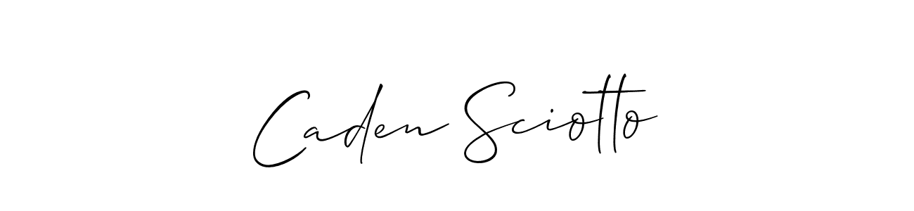 Make a beautiful signature design for name Caden Sciotto. With this signature (Allison_Script) style, you can create a handwritten signature for free. Caden Sciotto signature style 2 images and pictures png