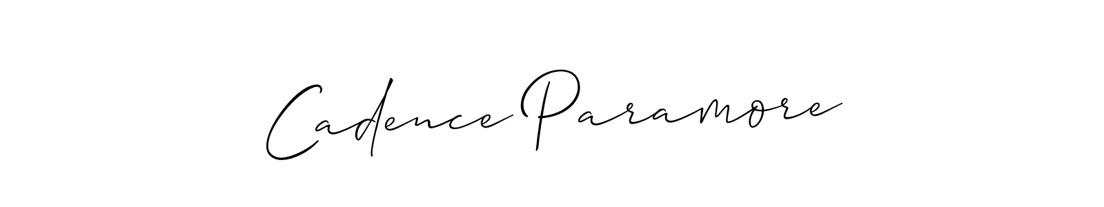 Make a short Cadence Paramore signature style. Manage your documents anywhere anytime using Allison_Script. Create and add eSignatures, submit forms, share and send files easily. Cadence Paramore signature style 2 images and pictures png