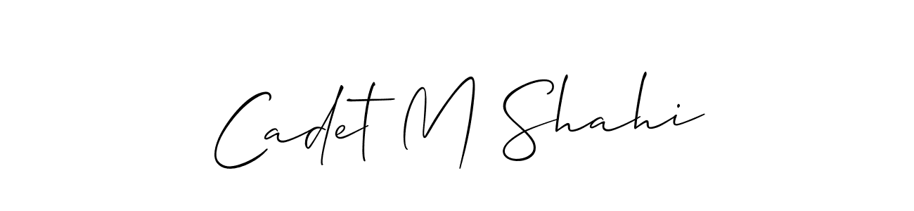 You can use this online signature creator to create a handwritten signature for the name Cadet M Shahi. This is the best online autograph maker. Cadet M Shahi signature style 2 images and pictures png