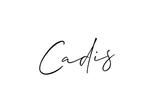 Make a beautiful signature design for name Cadis. With this signature (Allison_Script) style, you can create a handwritten signature for free. Cadis signature style 2 images and pictures png