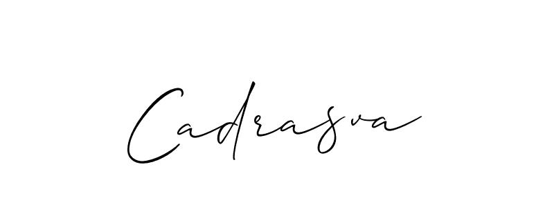 Use a signature maker to create a handwritten signature online. With this signature software, you can design (Allison_Script) your own signature for name Cadrasva. Cadrasva signature style 2 images and pictures png