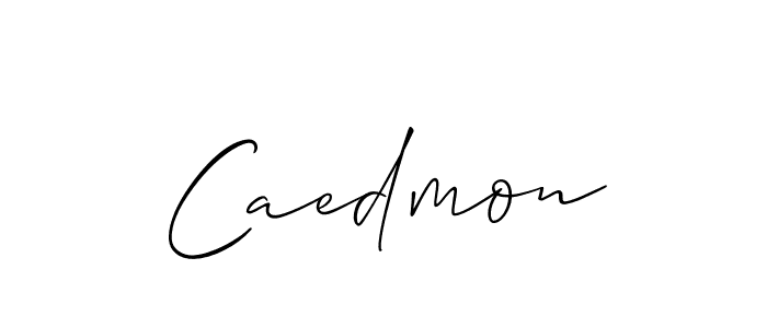 Use a signature maker to create a handwritten signature online. With this signature software, you can design (Allison_Script) your own signature for name Caedmon. Caedmon signature style 2 images and pictures png