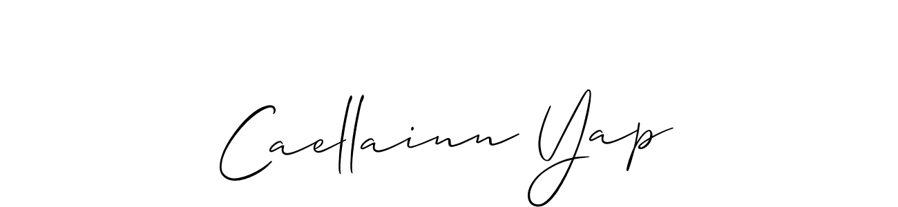 Caellainn Yap stylish signature style. Best Handwritten Sign (Allison_Script) for my name. Handwritten Signature Collection Ideas for my name Caellainn Yap. Caellainn Yap signature style 2 images and pictures png