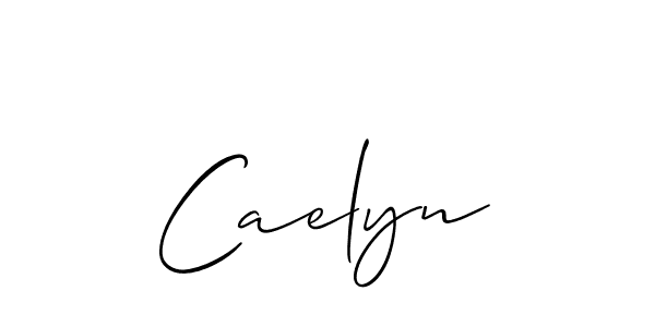 Use a signature maker to create a handwritten signature online. With this signature software, you can design (Allison_Script) your own signature for name Caelyn. Caelyn signature style 2 images and pictures png