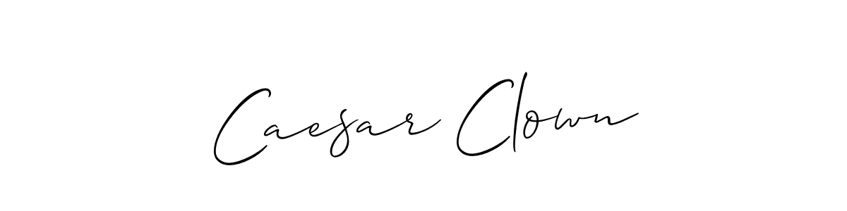 You should practise on your own different ways (Allison_Script) to write your name (Caesar Clown) in signature. don't let someone else do it for you. Caesar Clown signature style 2 images and pictures png