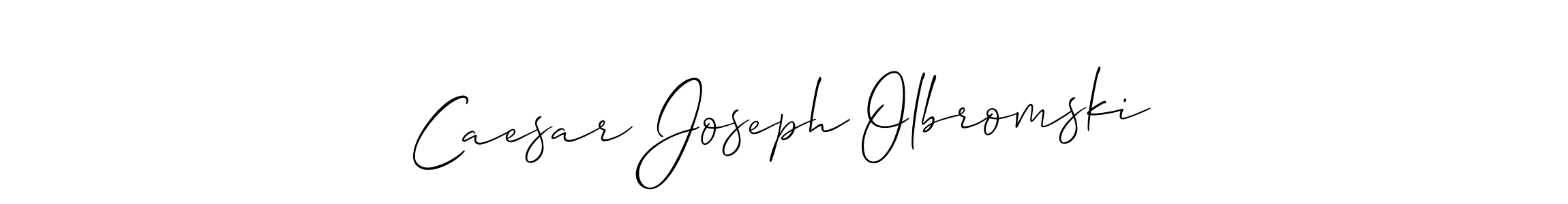 Use a signature maker to create a handwritten signature online. With this signature software, you can design (Allison_Script) your own signature for name Caesar Joseph Olbromski. Caesar Joseph Olbromski signature style 2 images and pictures png