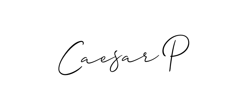 Also You can easily find your signature by using the search form. We will create Caesar P name handwritten signature images for you free of cost using Allison_Script sign style. Caesar P signature style 2 images and pictures png