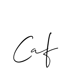 Use a signature maker to create a handwritten signature online. With this signature software, you can design (Allison_Script) your own signature for name Caf. Caf signature style 2 images and pictures png