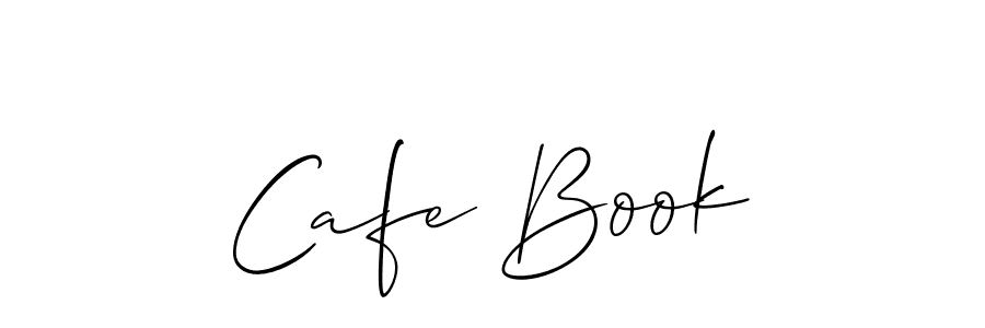 Allison_Script is a professional signature style that is perfect for those who want to add a touch of class to their signature. It is also a great choice for those who want to make their signature more unique. Get Cafe Book name to fancy signature for free. Cafe Book signature style 2 images and pictures png