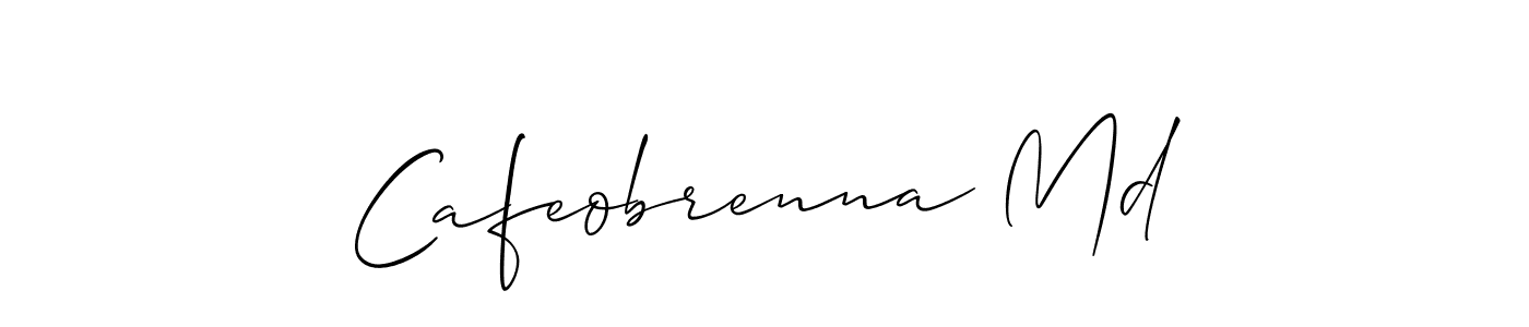 Allison_Script is a professional signature style that is perfect for those who want to add a touch of class to their signature. It is also a great choice for those who want to make their signature more unique. Get Cafeobrenna Md name to fancy signature for free. Cafeobrenna Md signature style 2 images and pictures png
