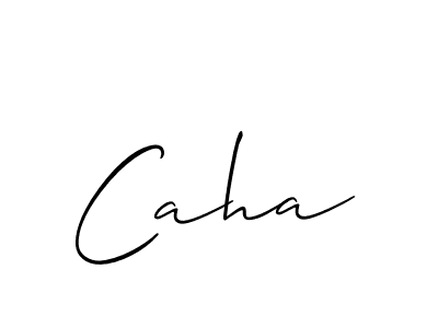 Create a beautiful signature design for name Caha. With this signature (Allison_Script) fonts, you can make a handwritten signature for free. Caha signature style 2 images and pictures png