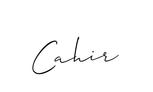 Design your own signature with our free online signature maker. With this signature software, you can create a handwritten (Allison_Script) signature for name Cahir. Cahir signature style 2 images and pictures png