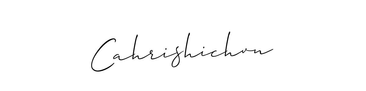 Make a beautiful signature design for name Cahrishichvn. With this signature (Allison_Script) style, you can create a handwritten signature for free. Cahrishichvn signature style 2 images and pictures png