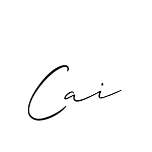 Make a beautiful signature design for name Cai. With this signature (Allison_Script) style, you can create a handwritten signature for free. Cai signature style 2 images and pictures png