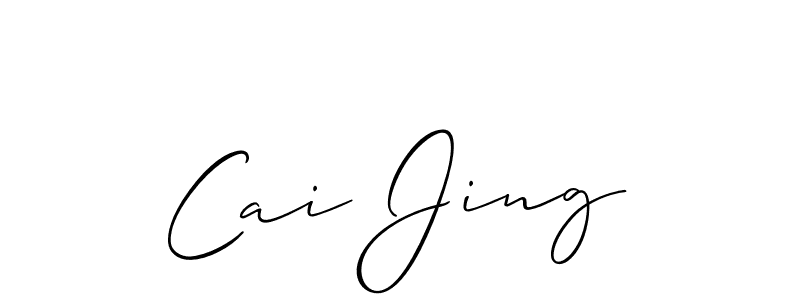 You should practise on your own different ways (Allison_Script) to write your name (Cai Jing) in signature. don't let someone else do it for you. Cai Jing signature style 2 images and pictures png