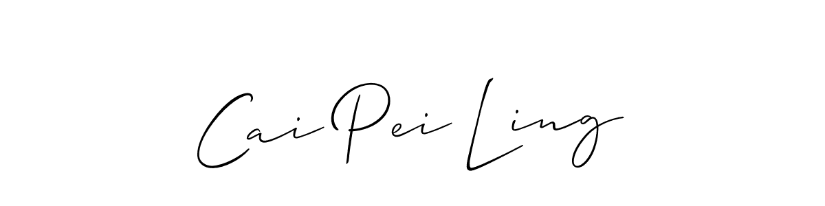 Use a signature maker to create a handwritten signature online. With this signature software, you can design (Allison_Script) your own signature for name Cai Pei Ling. Cai Pei Ling signature style 2 images and pictures png